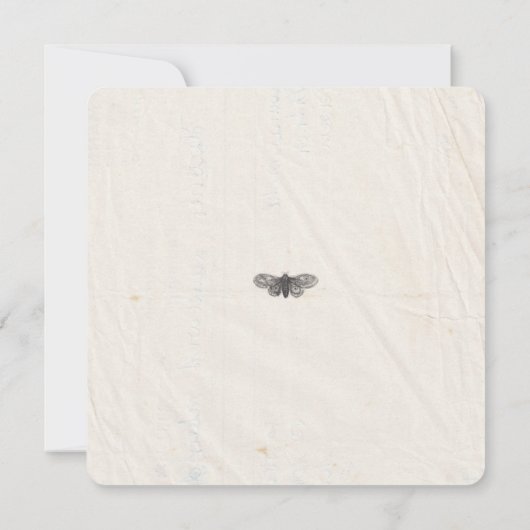 Shabby Chic bruiloft geperste bloemen Save The Date (Achterkant)