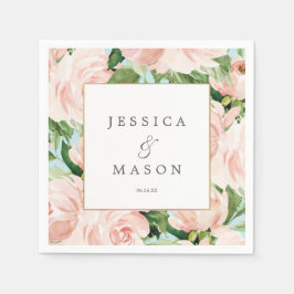 Shabby Chic bruiloft servet cocktail servet