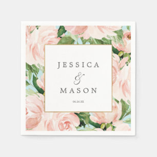 Shabby Chic bruiloft servet cocktail servet