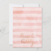 Shabby Chic Brunch Bubble Bridal Shower Invitation Kaart (Achterkant)