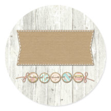 Shabby Chic Bunting on Rustic White Painted Wood