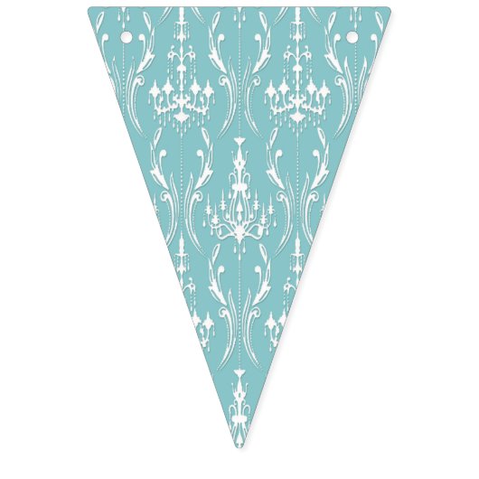 Shabby Chic Bunting. (Roze en blauw) Vlaggetjes (Derde vlag)