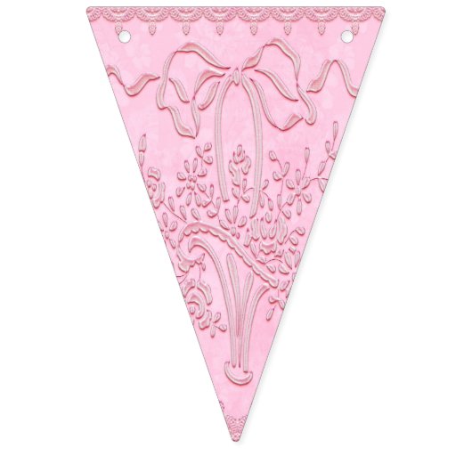 Shabby Chic Bunting. (Roze en blauw) Vlaggetjes (Tweede vlag)