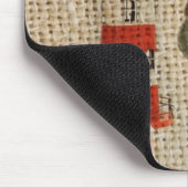 Shabby Chic Burlap Coast Seashell Vuurtoren Muismat (Hoek)