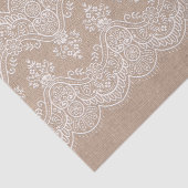Shabby Chic Burlap- en Lace-papier Tissuepapier (Detail)