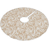 Shabby Chic Burlap & Lace Tree Skirt Kerstboom Rok (Gekanteld)