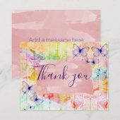 Shabby Chic Butterflies en Rozen op Rustisch hout (Voorkant / Achterkant)