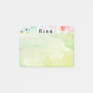 Shabby Chic Butterflies en Rozen op Rustisch hout Post-it® Notes