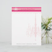 Shabby Chic Chandelier Letterhead Custom Briefhoofd (Staand voorkant)