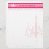 Shabby Chic Chandelier Letterhead Custom Briefhoofd (Voorkant / Achterkant)