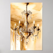  Shabby Chic Chandelier Wall Art Poster (Voorkant)
