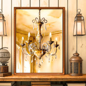  Shabby Chic Chandelier Wall Art Poster