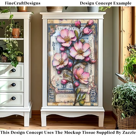Shabby Chic Cherry Blossom DA2L Decoupage Tissuepapier