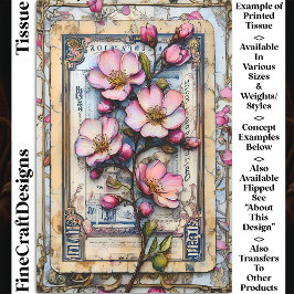 Shabby Chic Cherry Blossom DA2L Decoupage Tissuepapier