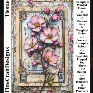 Shabby Chic Cherry Blossom DA2L Decoupage Tissuepapier