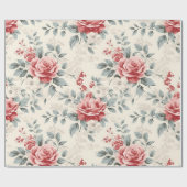   Shabby Chic Christmas Bloempapier Cadeaupapier (Vlak)