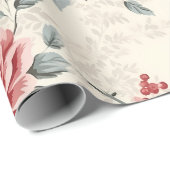   Shabby Chic Christmas Bloempapier Cadeaupapier (Rol Hoek)