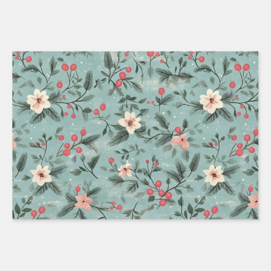 Shabby Chic Christmas Inpakpapier Vel (Voorkant 3)