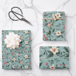 Shabby Chic Christmas Inpakpapier Vel