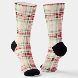 Shabby Chic Christmas Tartan Sokken