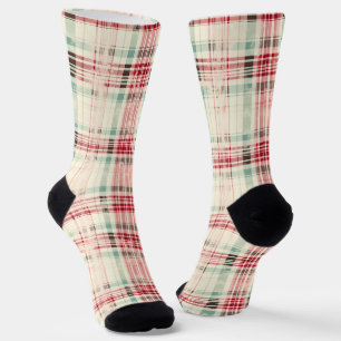 Shabby Chic Christmas Tartan Sokken