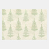  Shabby Chic Christmas Tree Green Mix Trio Inpakpapier Vel (Voorkant 2)