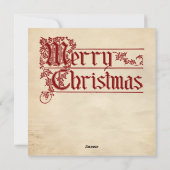 Shabby Chic Christmas Wenskaart Feestdagenkaart (Achterkant)