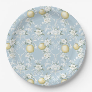 Shabby Chic Citroen Bloemenserie Design #8 Papieren Bordje