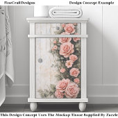 Shabby Chic Climbing Pink Roses FD8R Decoupage Tissuepapier