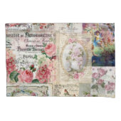Shabby chic collage,country victorian,decoupage, b kussensloop (Voorkant)