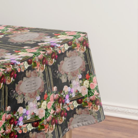 Shabby chic collage, Frans chic, rustiek land Tafelkleed (Voorbeeld)