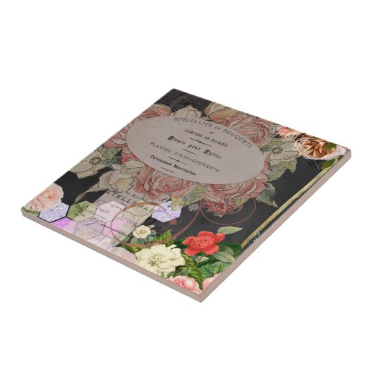 Shabby chic collage, French chic, country rustic,f Tegeltje (Zijkant)