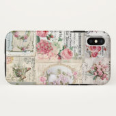 Shabby chic collage, land Victoriaans, ontkoppelin Case-Mate iPhone Case (Achterkant (horizontaal))