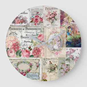 Shabby chic collage, land Victoriaans, ontkoppelin Grote Klok