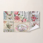 Shabby chic collage, land Victoriaans, ontkoppelin Handdoek (Handdoek)