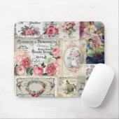 Shabby chic collage, land Victoriaans, ontkoppelin Muismat (Met muis)