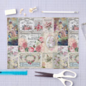 Shabby chic collage, land Victoriaans, ontkoppelin Tissuepapier (Craft)