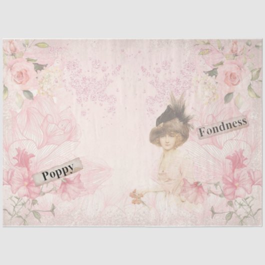 Shabby Chic Collage Serie Design 16 Tissuepapier (Voorkant)
