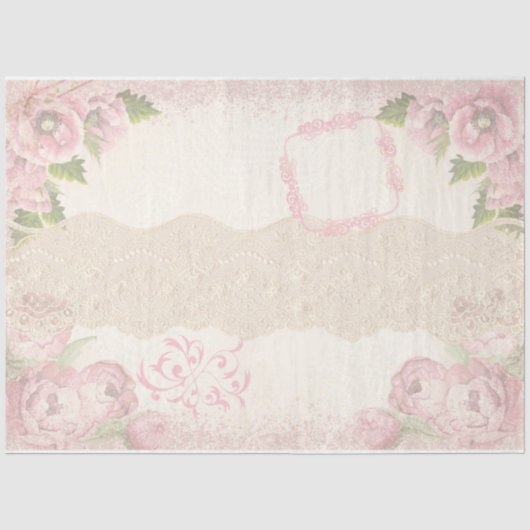 Shabby Chic Collage Serie Design 17 Tissuepapier (Voorkant)