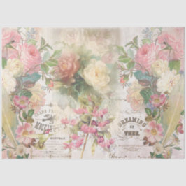 Shabby Chic Collage Serie Ontwerp 5 Tissuepapier