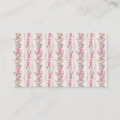 Shabby Chic  Coquette Pink Bow Party Informatiekaartje (Achterkant)