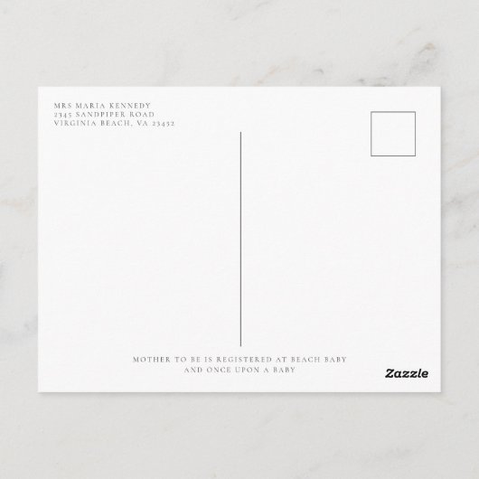 Shabby Chic Coquette Roze Liefde Shack Baby shower Briefkaart (Achterkant)