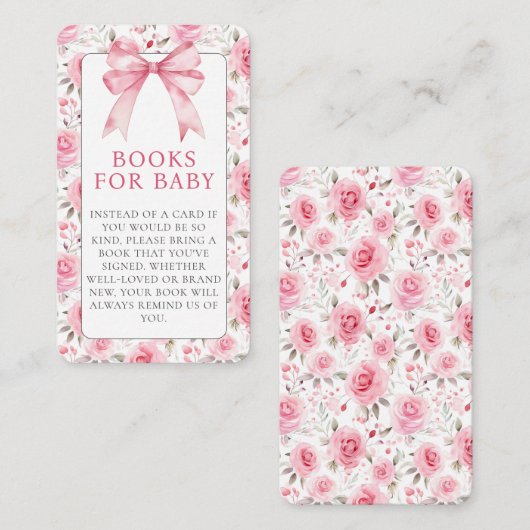 Shabby Chic Coquette Roze Liefde Shack Baby shower Informatiekaartje (Voorkant / Achterkant)