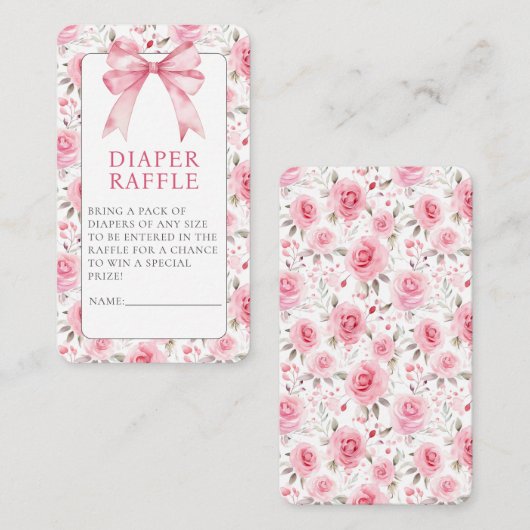 Shabby Chic Coquette Roze Liefde Shack Baby shower Informatiekaartje (Voorkant / Achterkant)