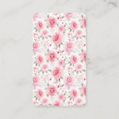 Shabby Chic Coquette Roze Liefde Shack Baby shower Informatiekaartje (Achterkant)