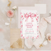 Shabby Chic Coquette Roze Liefde Shack Baby shower Kaart