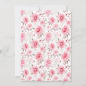 Shabby Chic Coquette Roze Liefde Shack Baby shower Kaart (Achterkant)