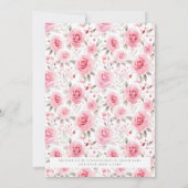 Shabby Chic Coquette Roze Liefde Shack Baby shower Kaart (Achterkant)