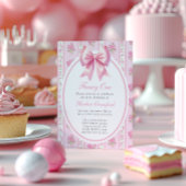 Shabby Chic Coquette Roze Liefde Shack Baby shower Uitnodiging Briefkaart