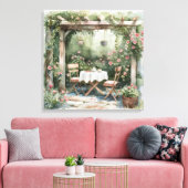 Shabby Chic Cottage Garden Canvas Art Afdruk (Insitu (Woonkamer))